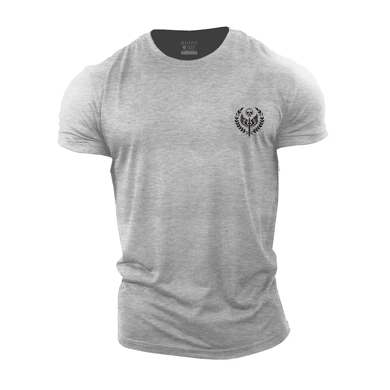 Skull Sword Emblem Cotton T-Shirt
