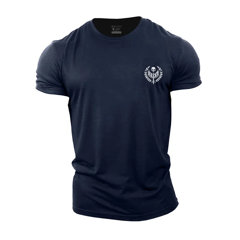 Skull Sword Emblem Cotton T-Shirt