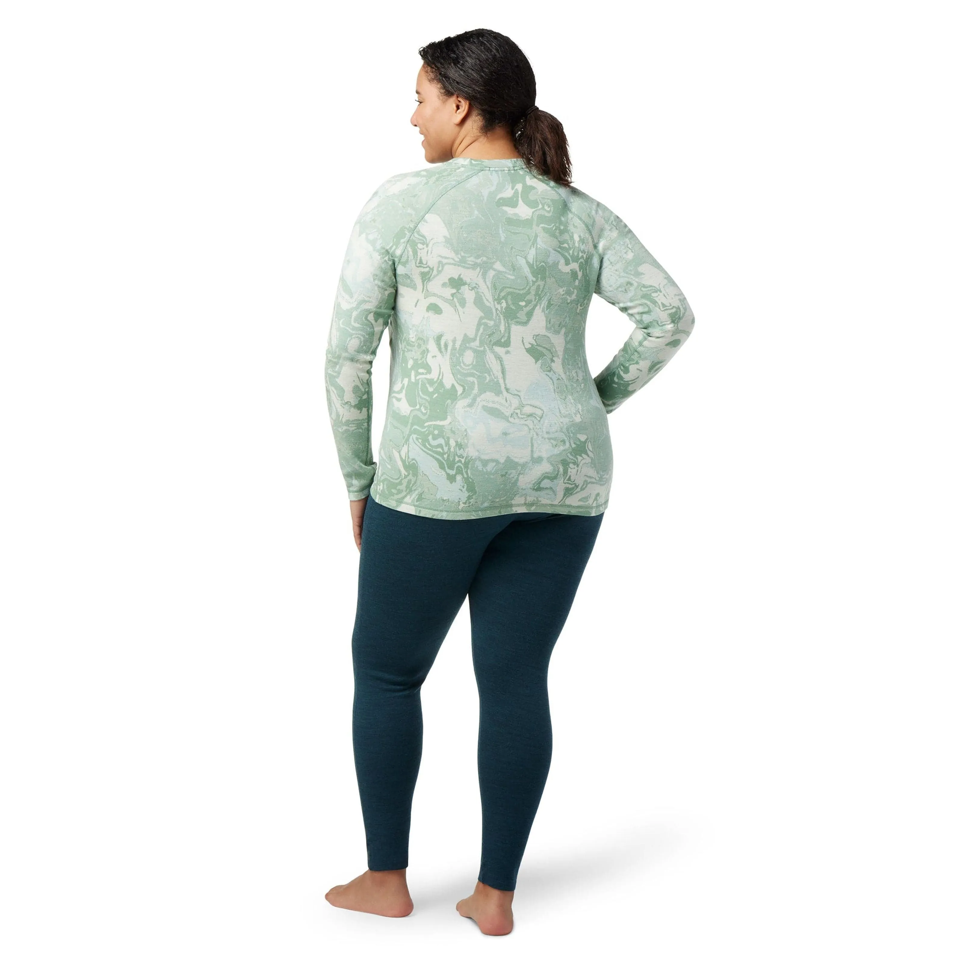 Smartwool Womens Classic Thermal Merino Base Layer Pattern Crew Plus