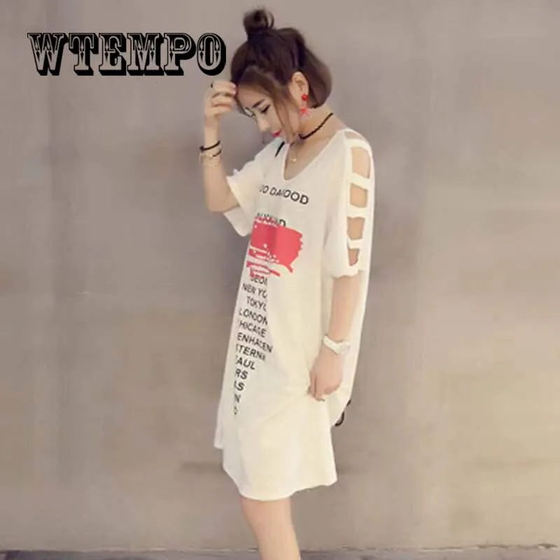 Summer T Shirt Dress Women Vintage Casual Sexy Bodycon Party Wrap  Boho Black Dresses Plus Size
