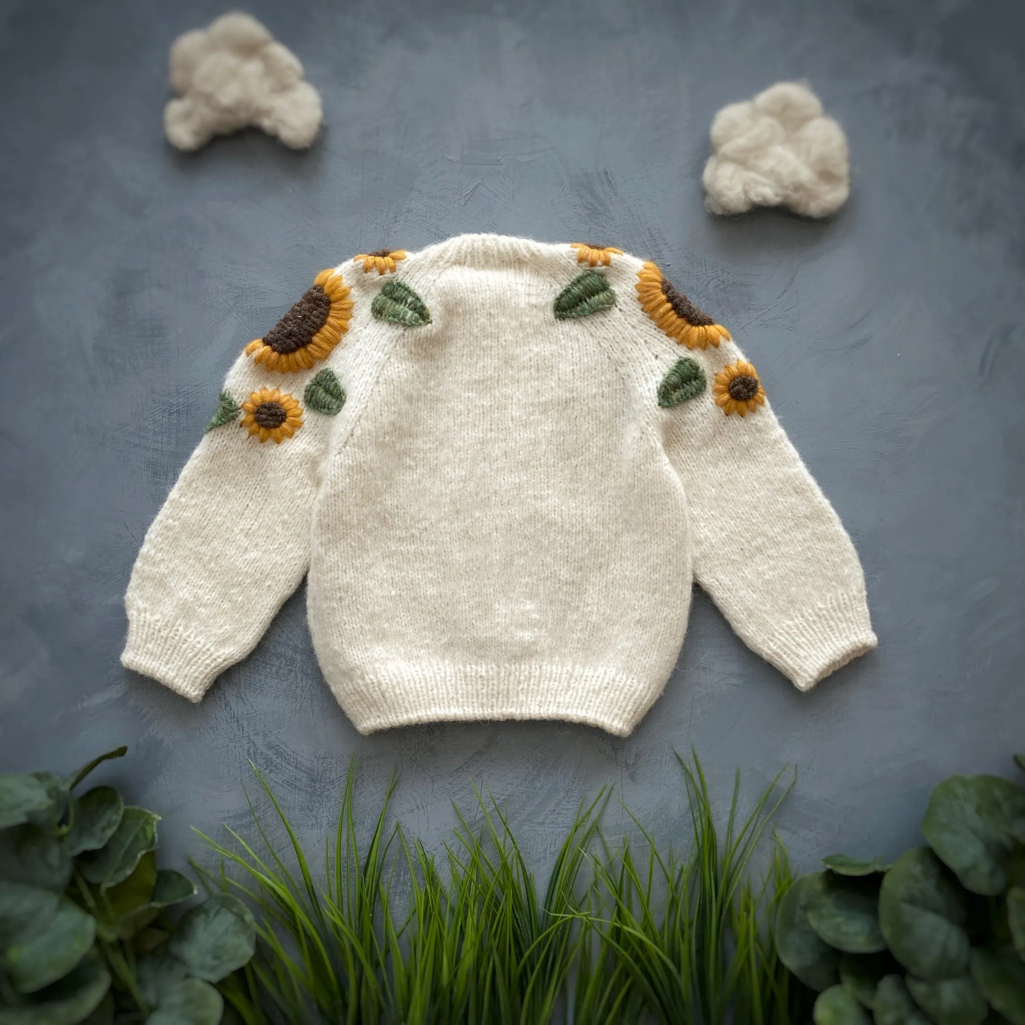 Sunflowers cardigan | Off white