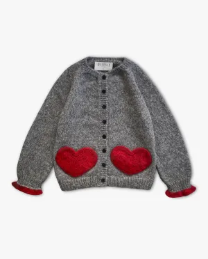 Sweet Heart cardigan |Red| in stock (4-5y)