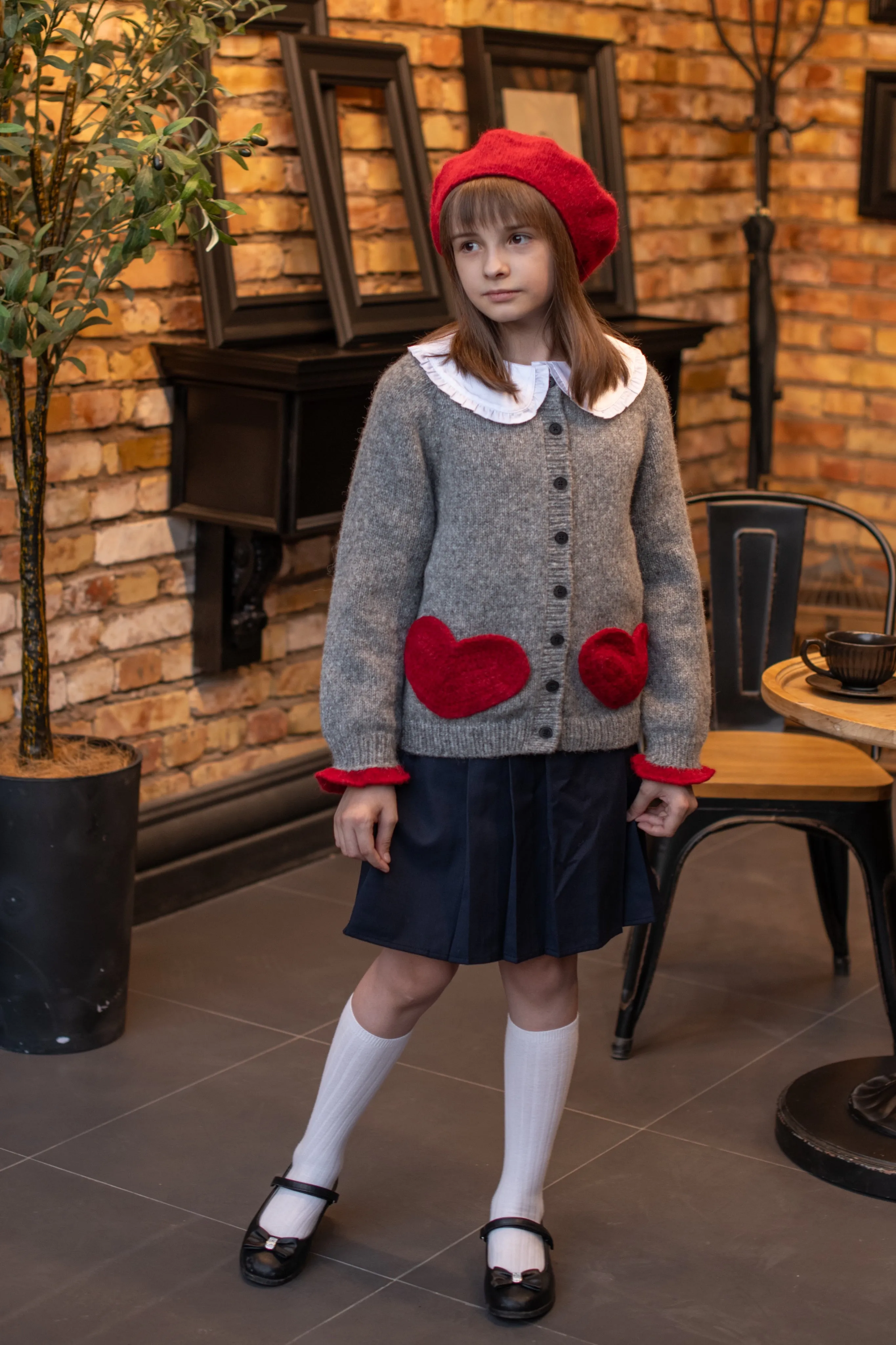 Sweet Heart cardigan |Red| in stock (4-5y)