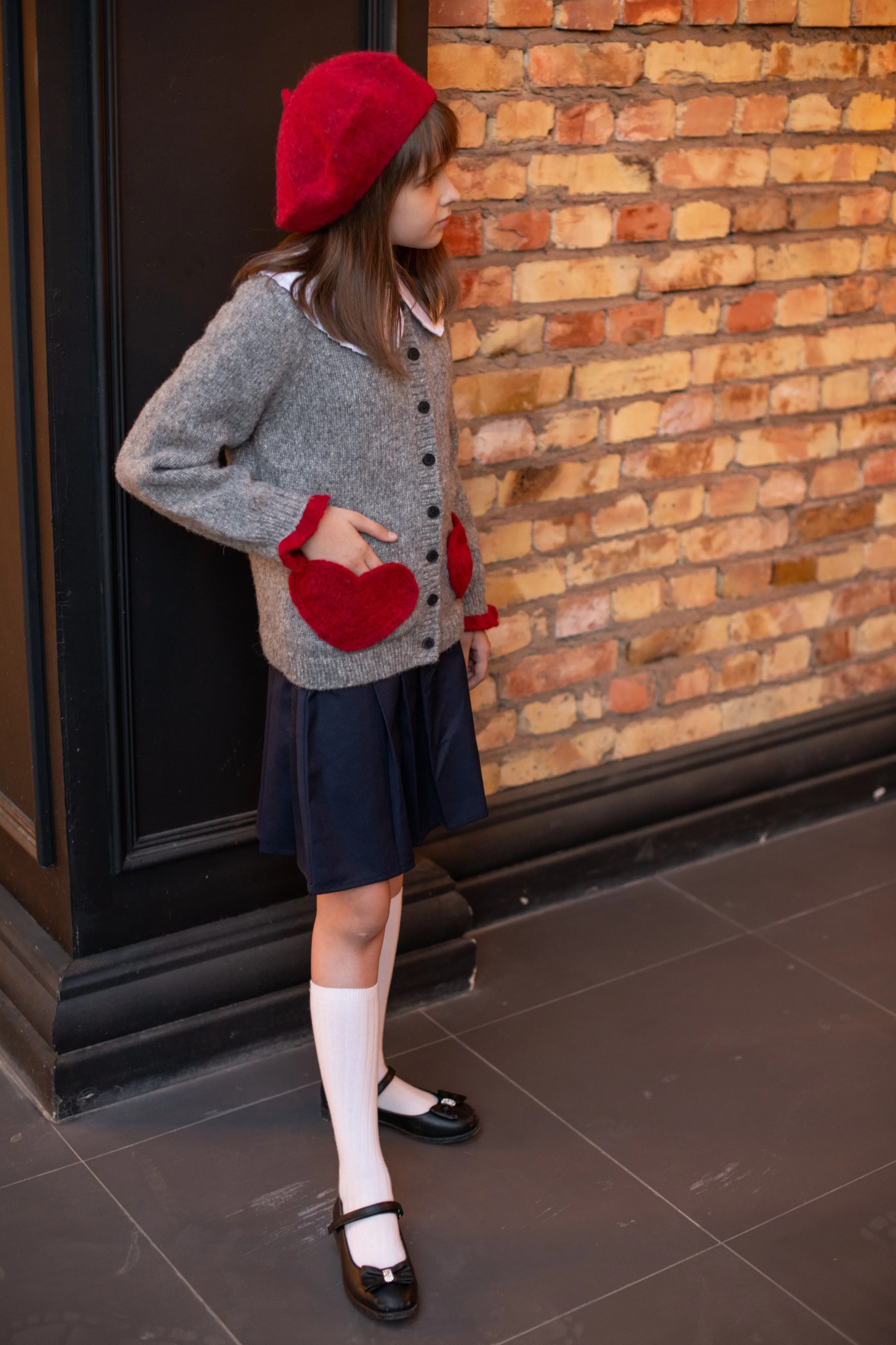 Sweet Heart cardigan |Red| in stock (4-5y)