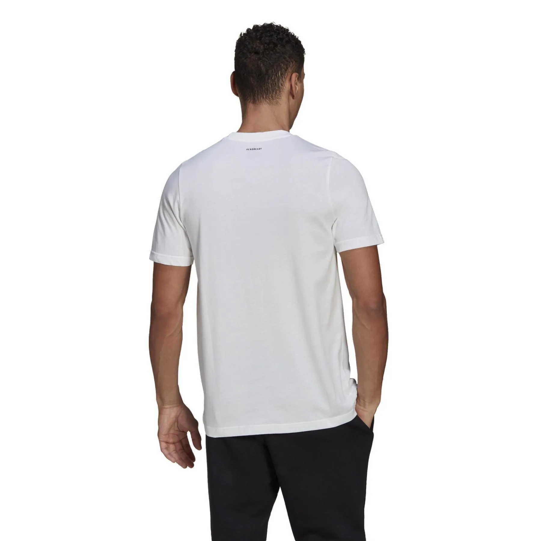 T-SHIRT ADIDAS UOMO MAGLIA PALMS TRAINING FITNESS BIANCA
