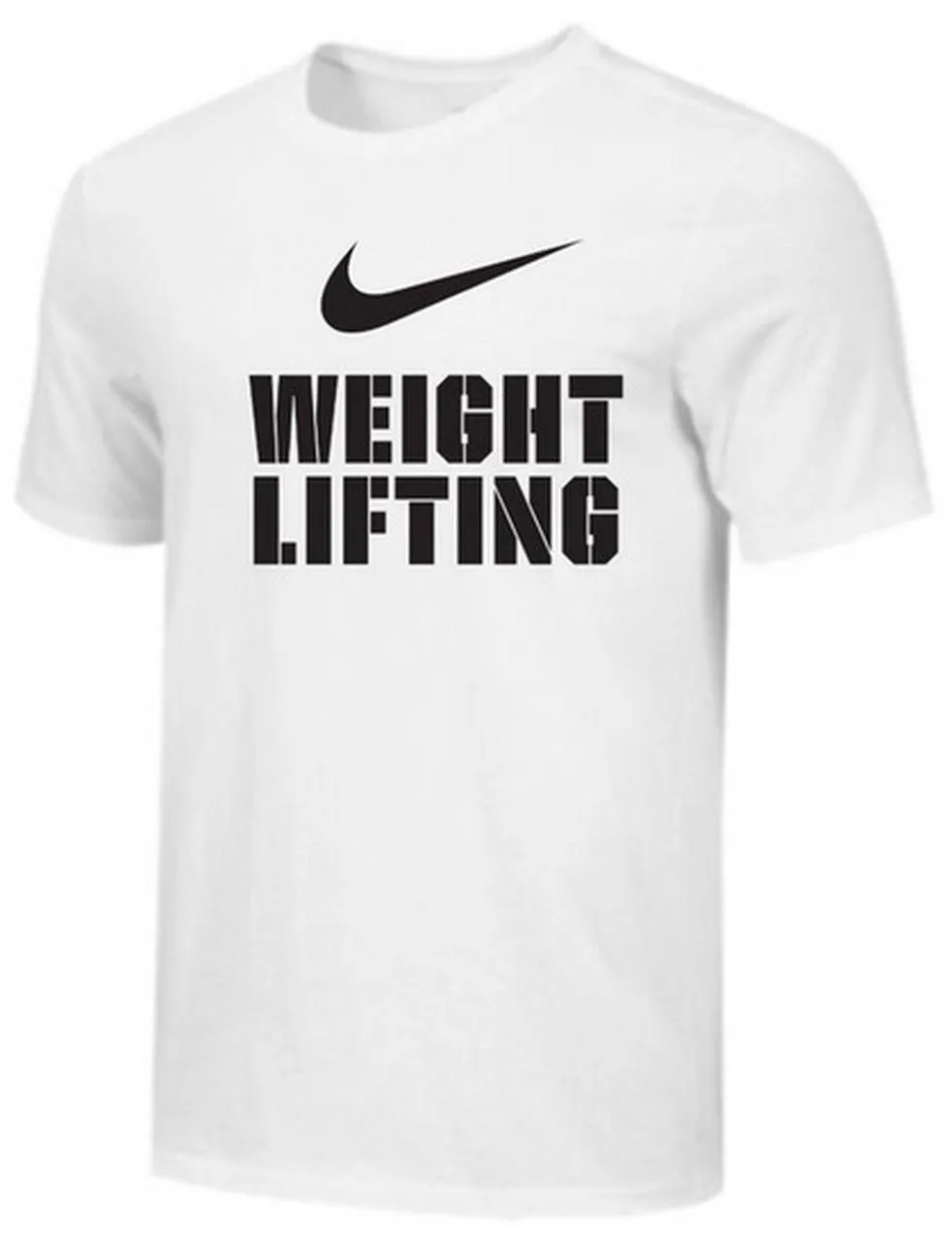 T SHIRT NIKE WEIGHT LIFTING DRY-FIT MAGLIA UOMO MAN TEE BIANCA
