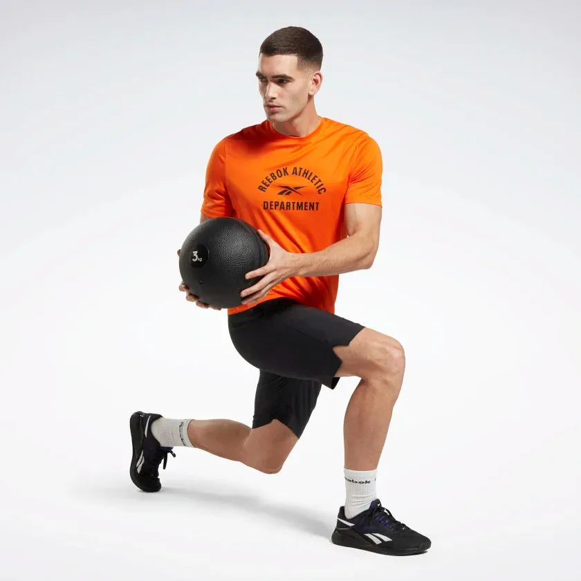 T-SHIRT REEBOK  MAGLIA UOMO TRAINING GRAPHIC ARANCIO