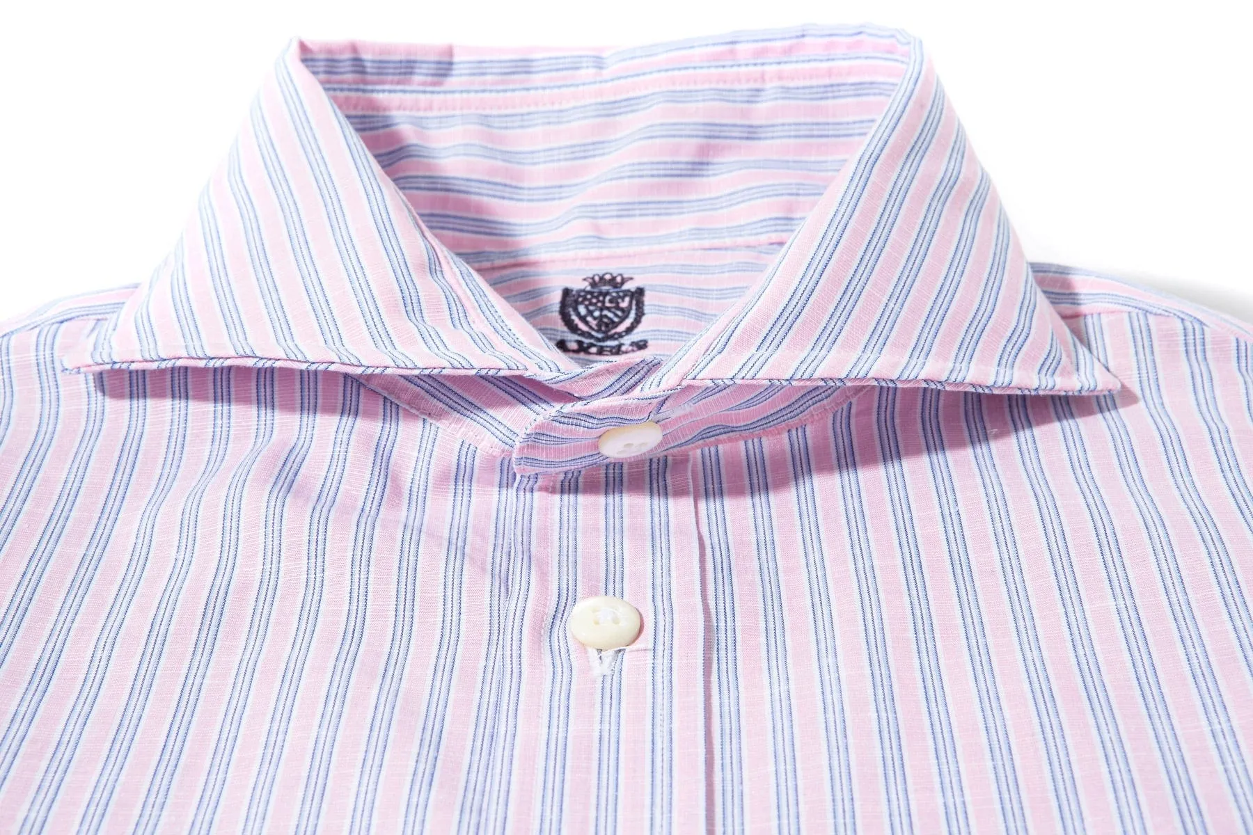Taycan Cotton Linen Shirt in Pink