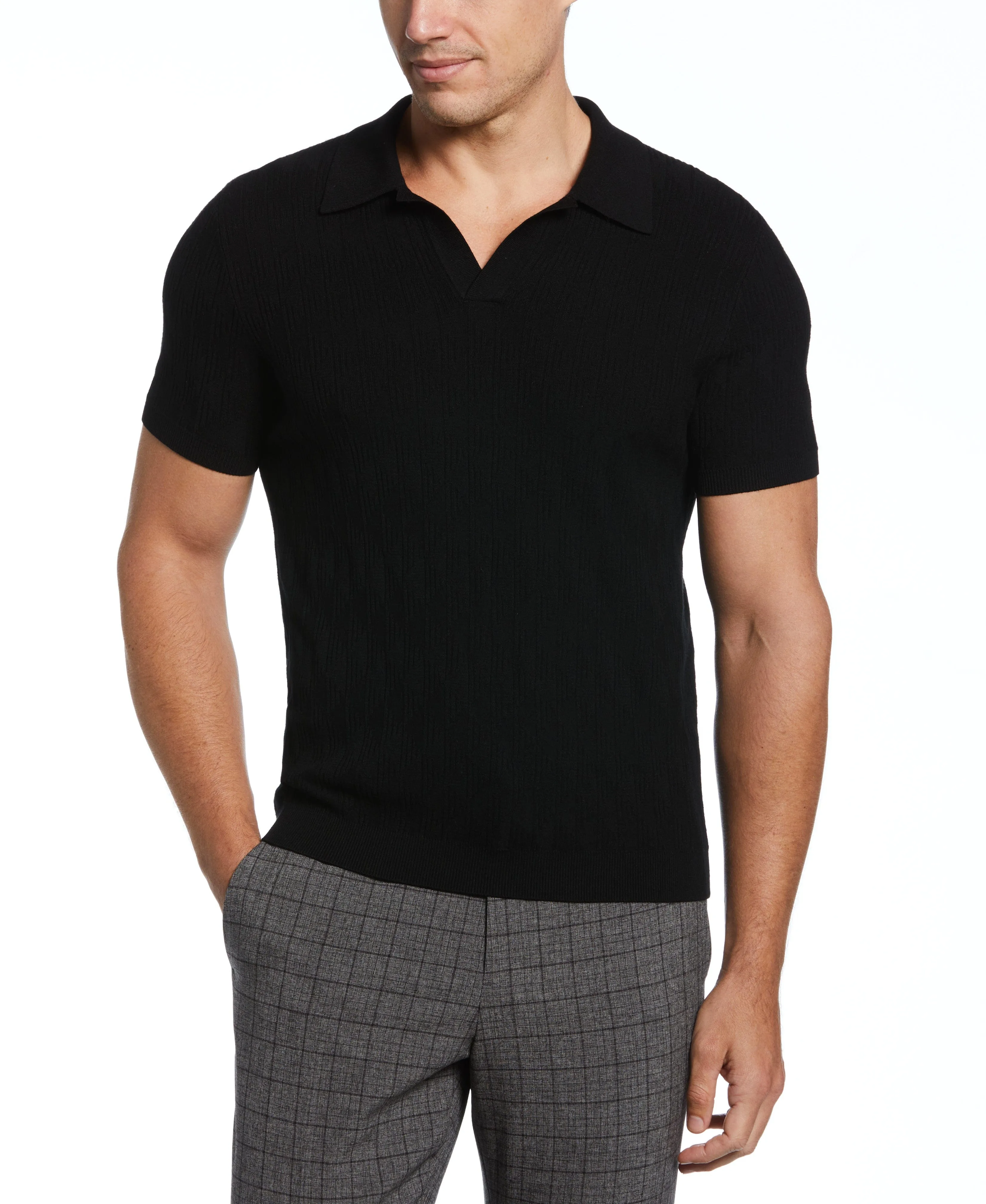 Tech Knit Open Collar Polo