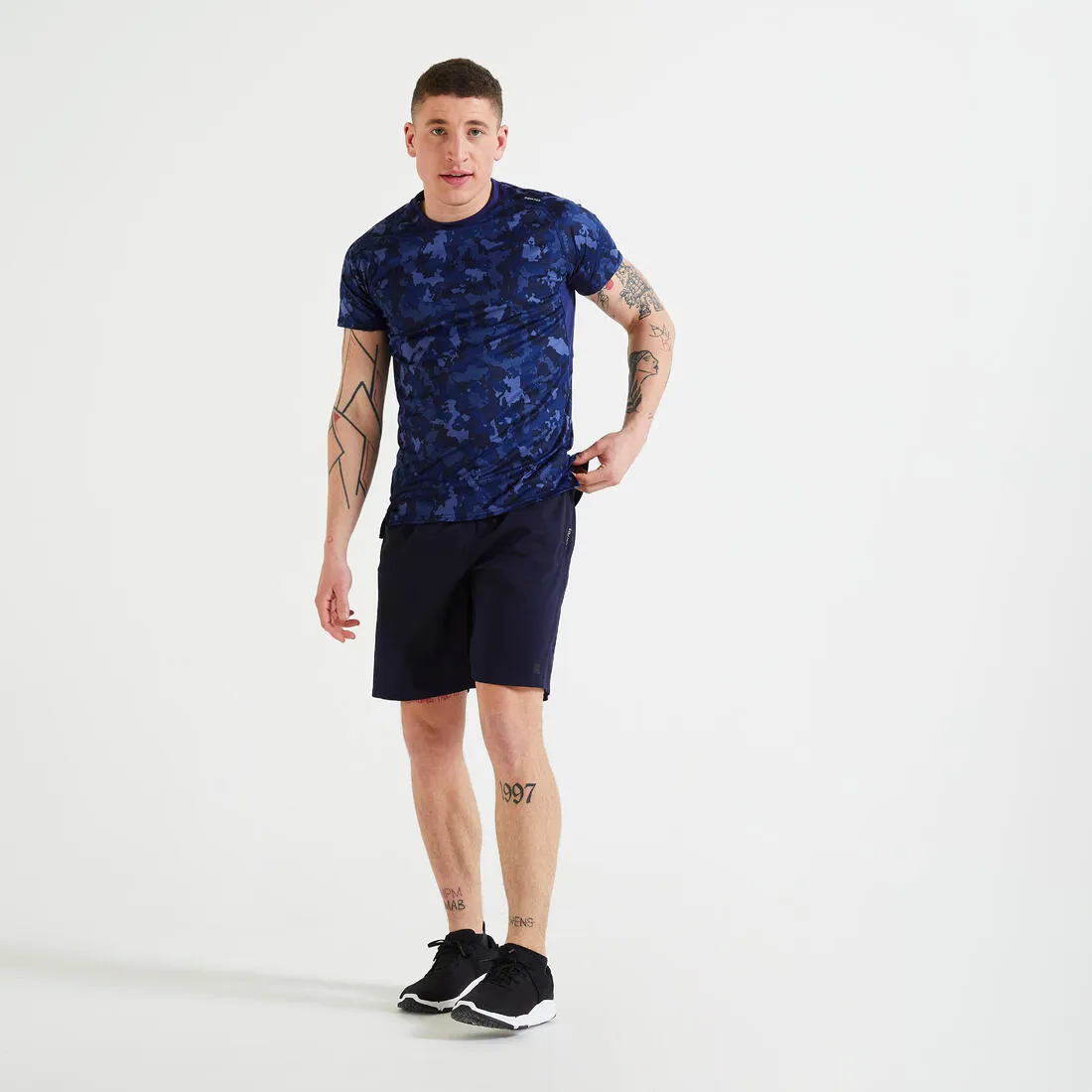 Technical Fitness T-Shirt - Grey Print/Camouflage/Khaki