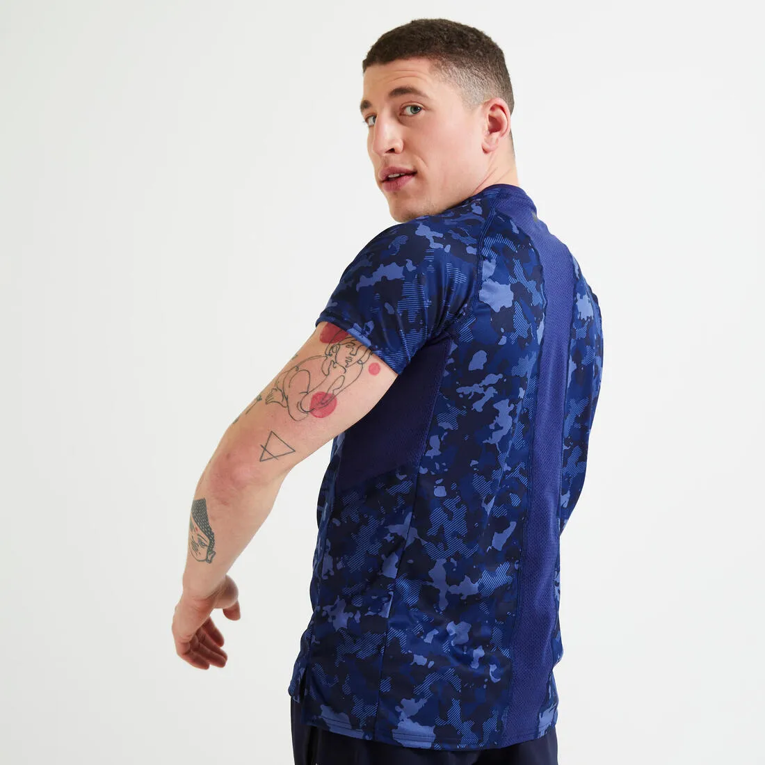 Technical Fitness T-Shirt - Grey Print/Camouflage/Khaki