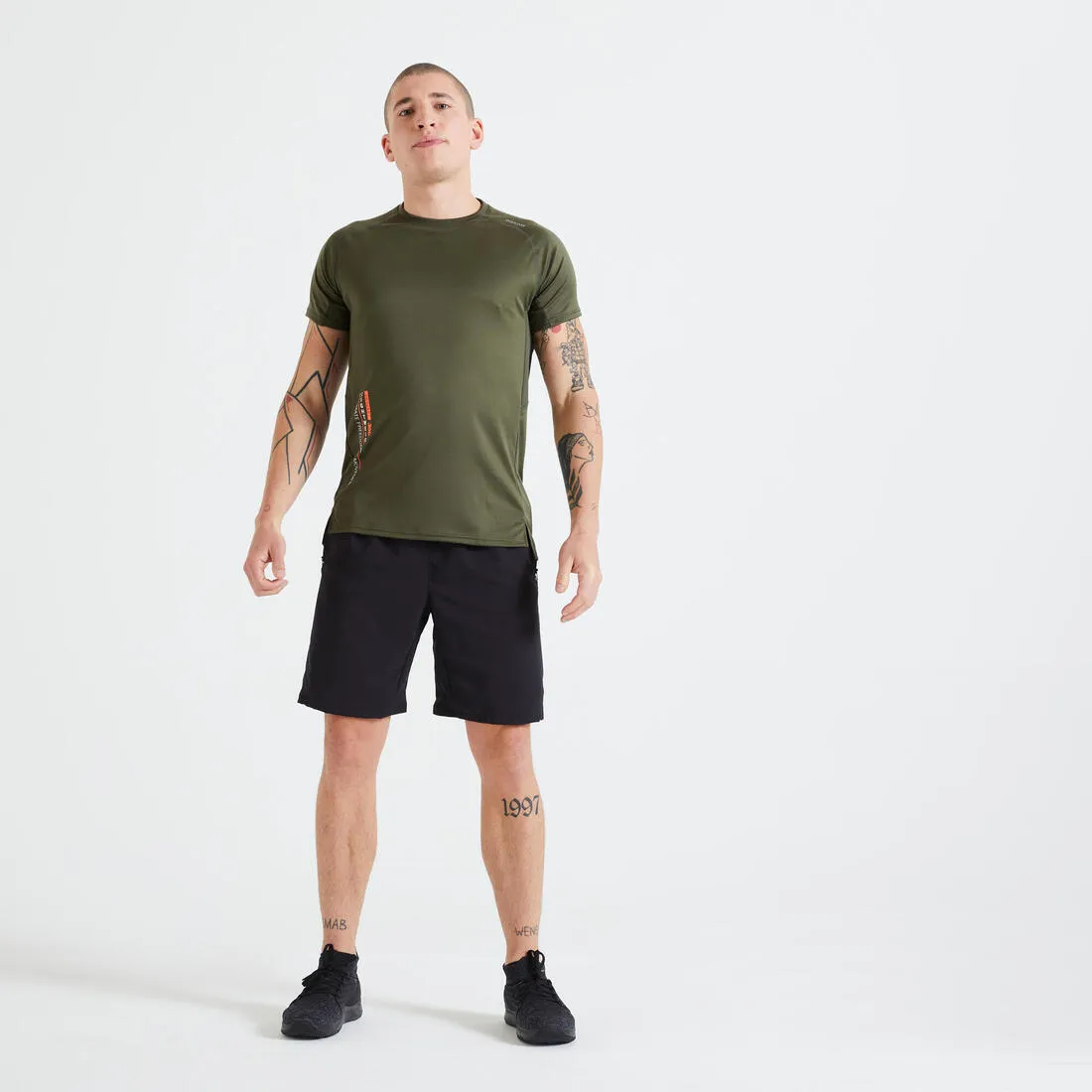 Technical Fitness T-Shirt - Grey Print/Camouflage/Khaki