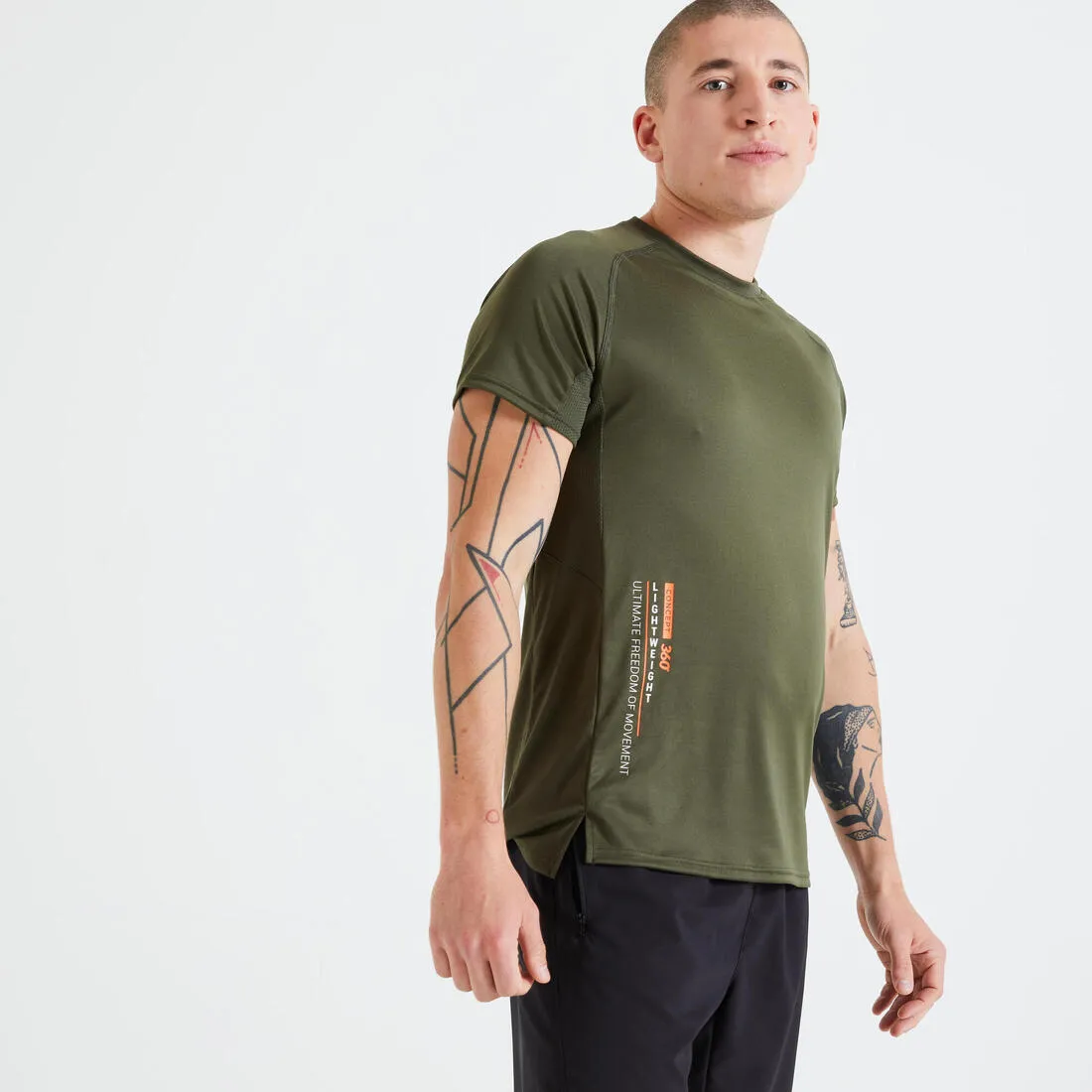 Technical Fitness T-Shirt - Grey Print/Camouflage/Khaki