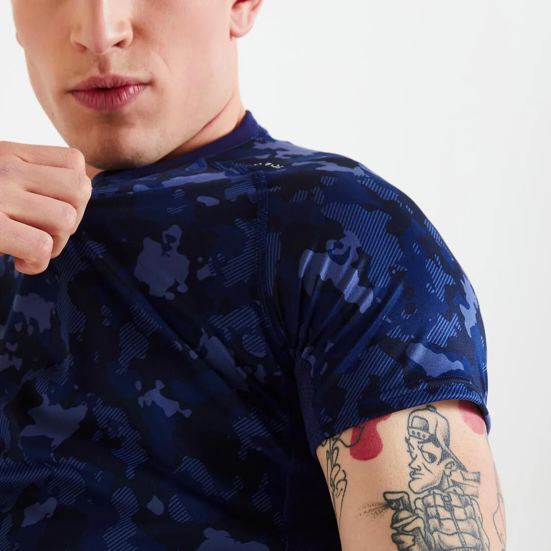 Technical Fitness T-Shirt - Grey Print/Camouflage/Khaki