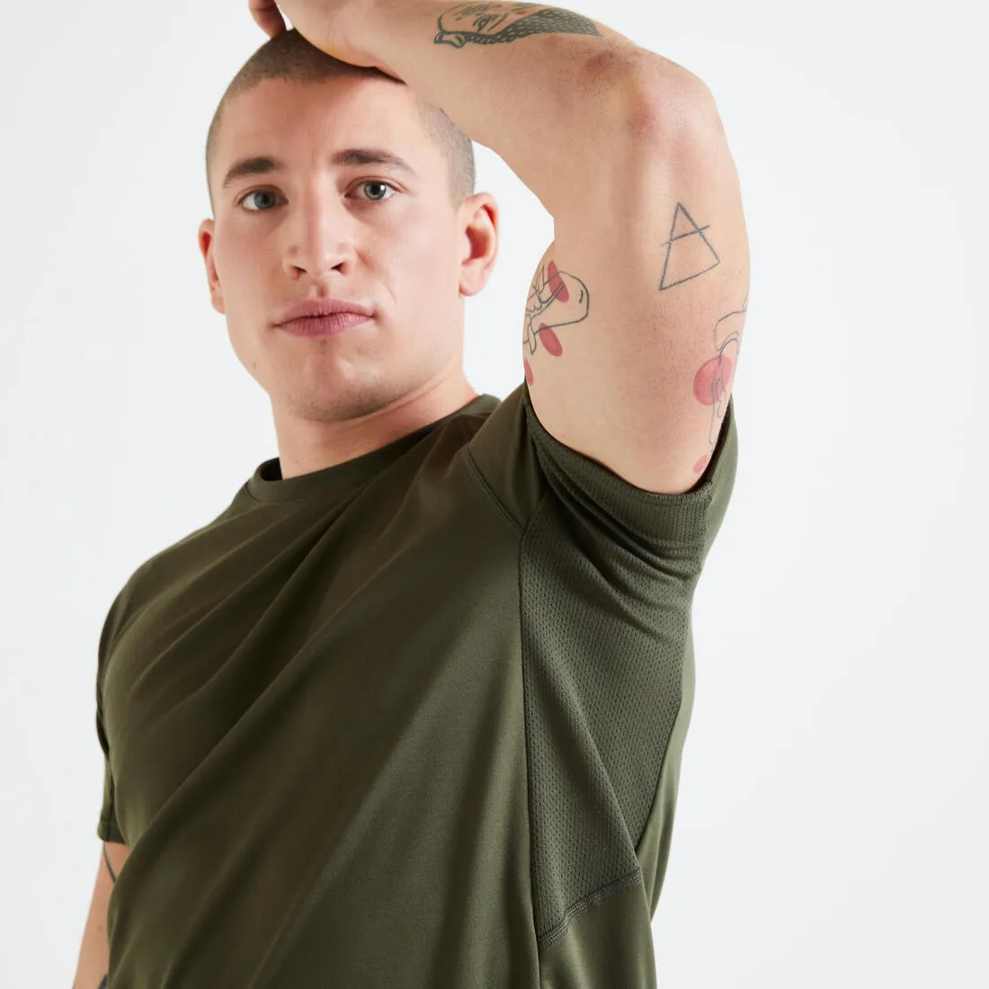 Technical Fitness T-Shirt - Grey Print/Camouflage/Khaki