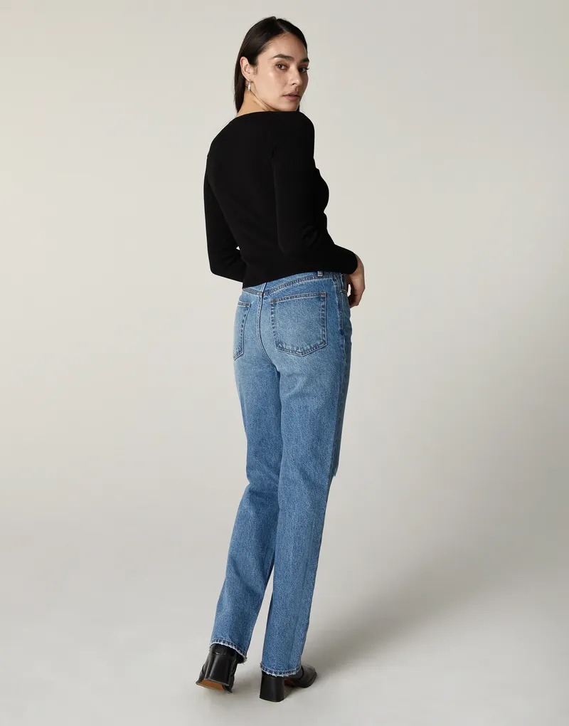 The Rae High Rise Straight Leg Denim - Fonda