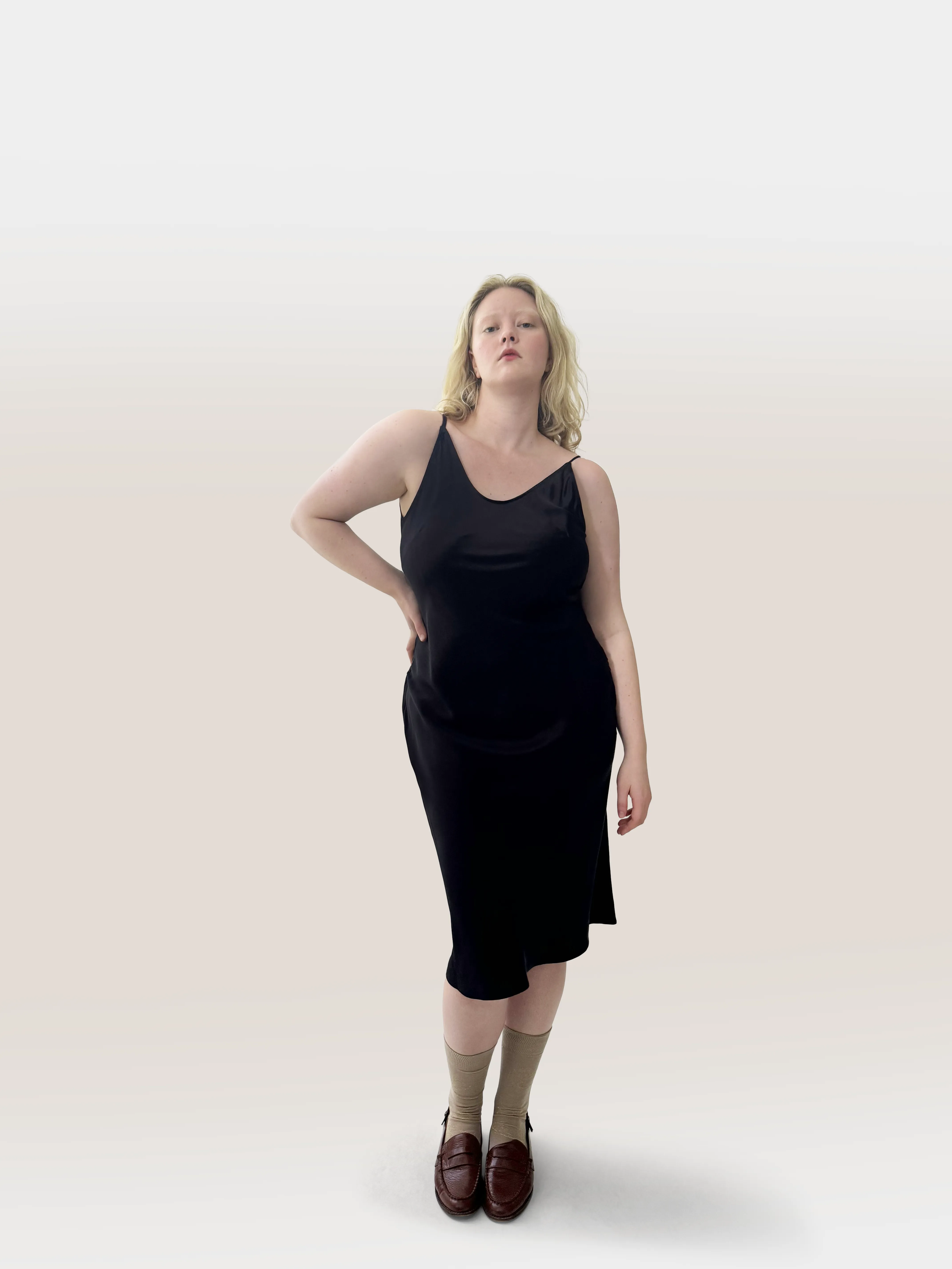 Theodora Midi Silk Slip