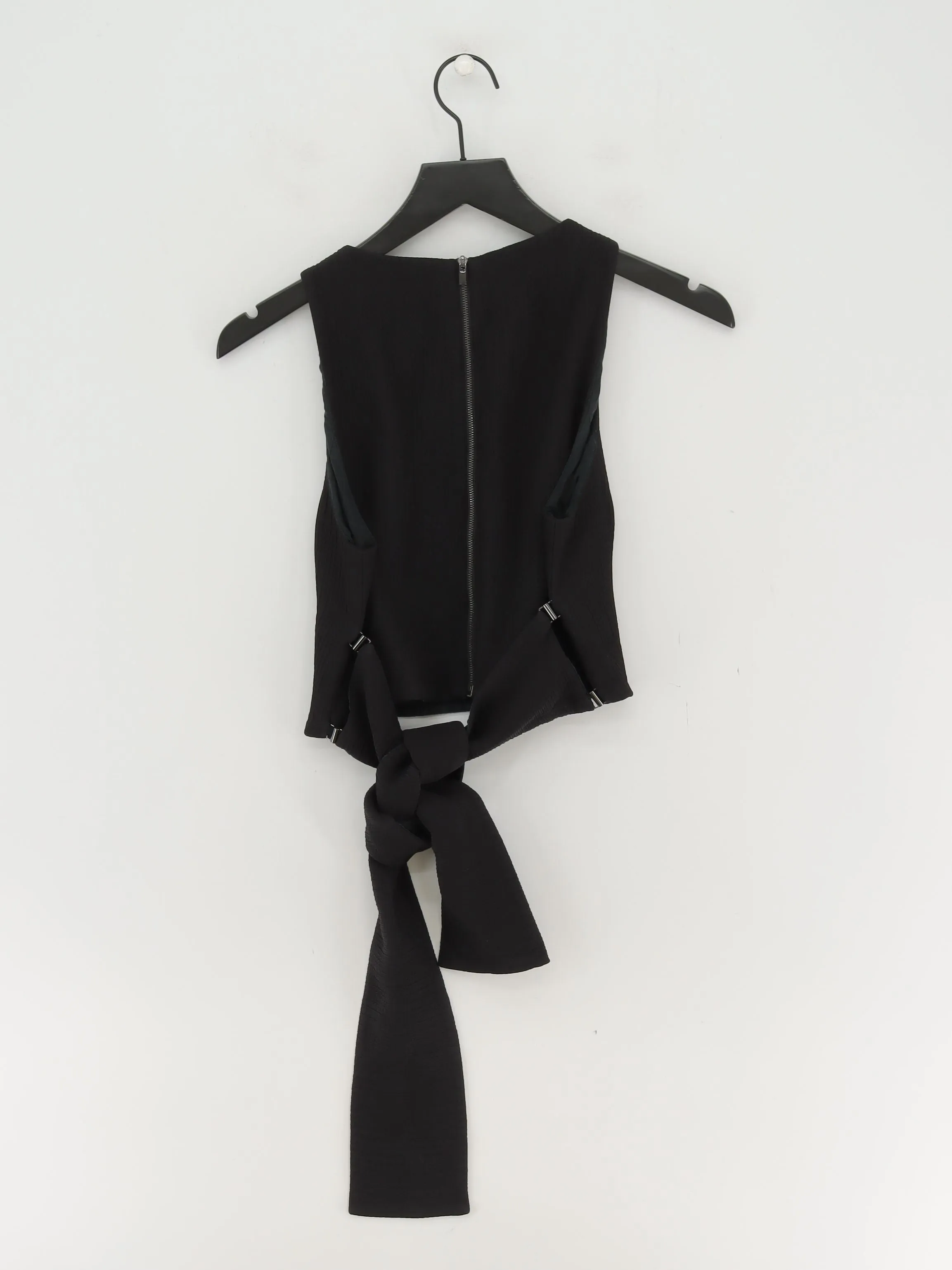 Tibi Women's T-Shirt UK 4 Black Polyamide with Other, Silk