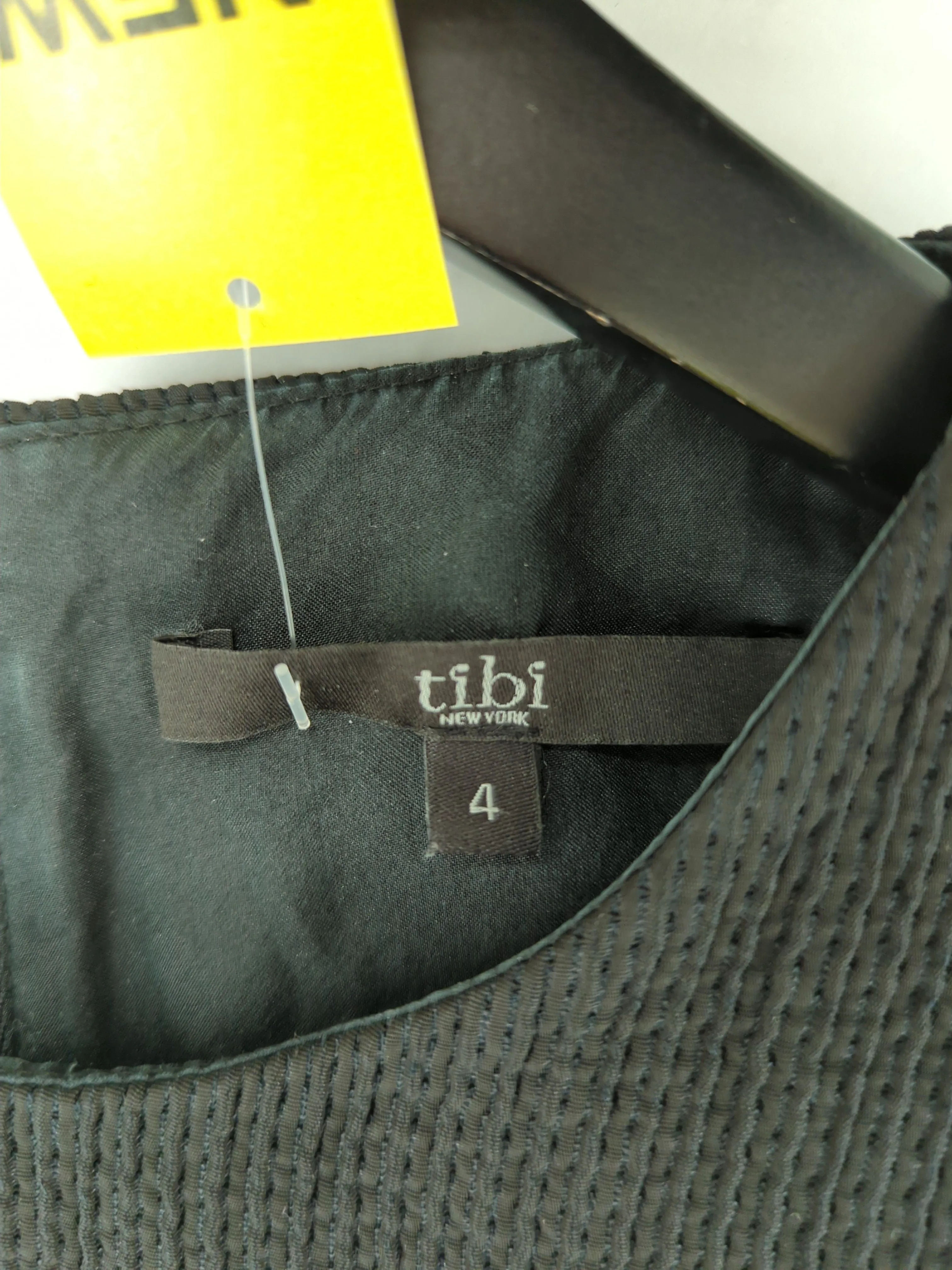 Tibi Women's T-Shirt UK 4 Black Polyamide with Other, Silk
