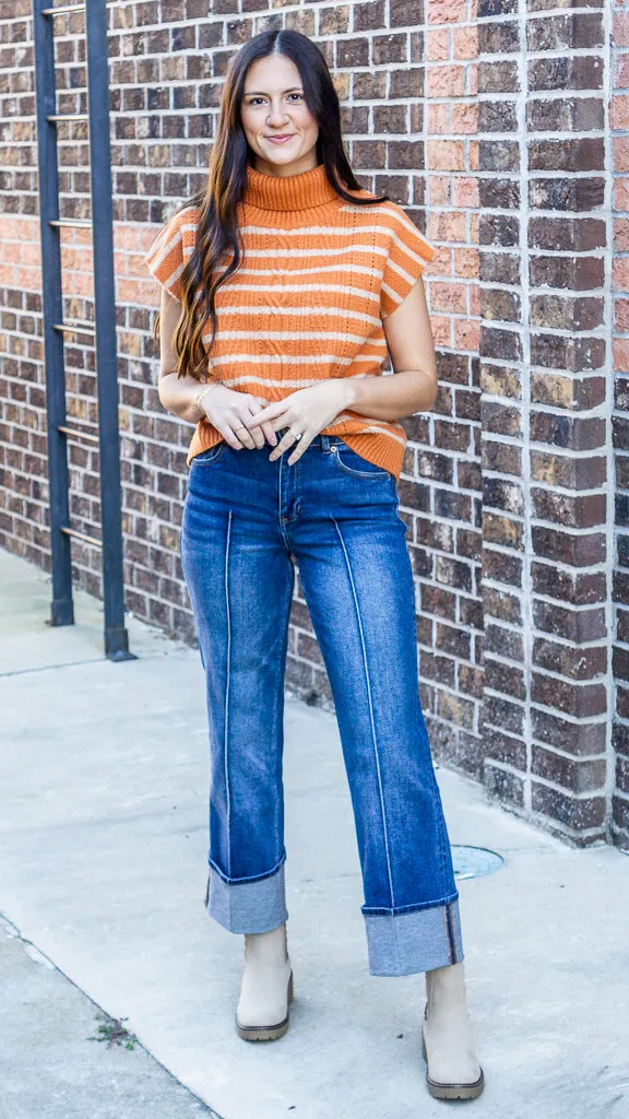 Turtleneck Stripe Vest