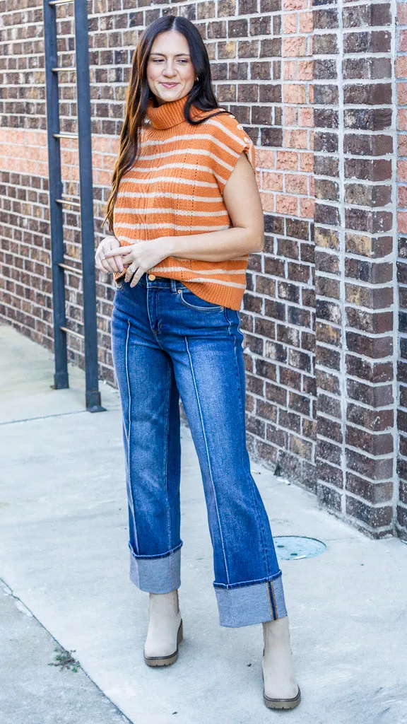 Turtleneck Stripe Vest