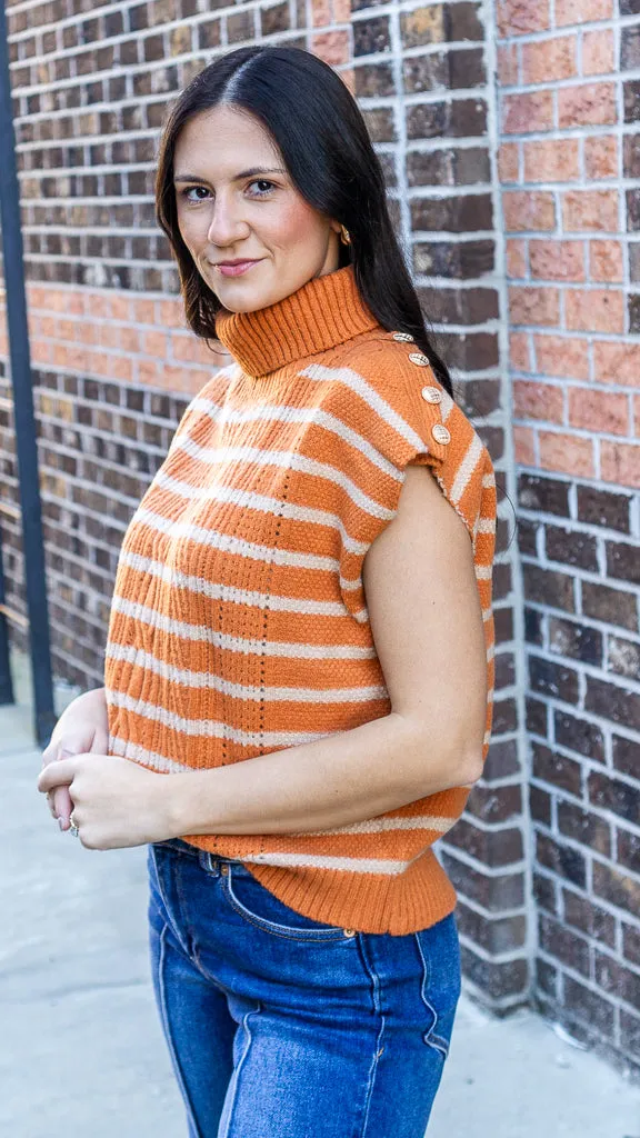 Turtleneck Stripe Vest