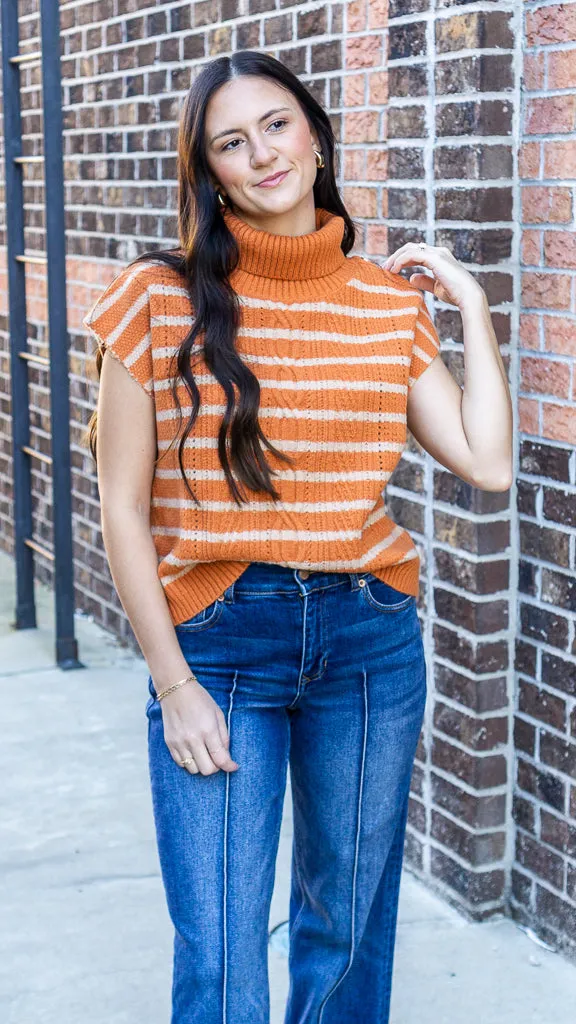 Turtleneck Stripe Vest