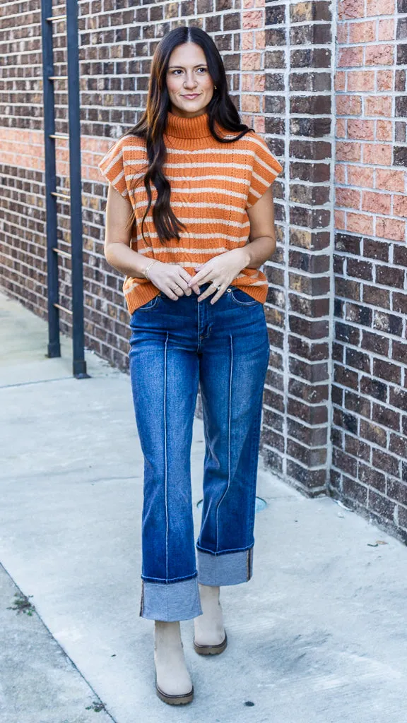 Turtleneck Stripe Vest