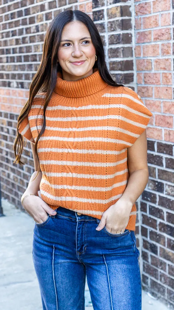 Turtleneck Stripe Vest