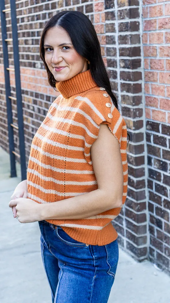 Turtleneck Stripe Vest
