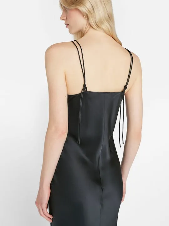 v-neck cami dress - black