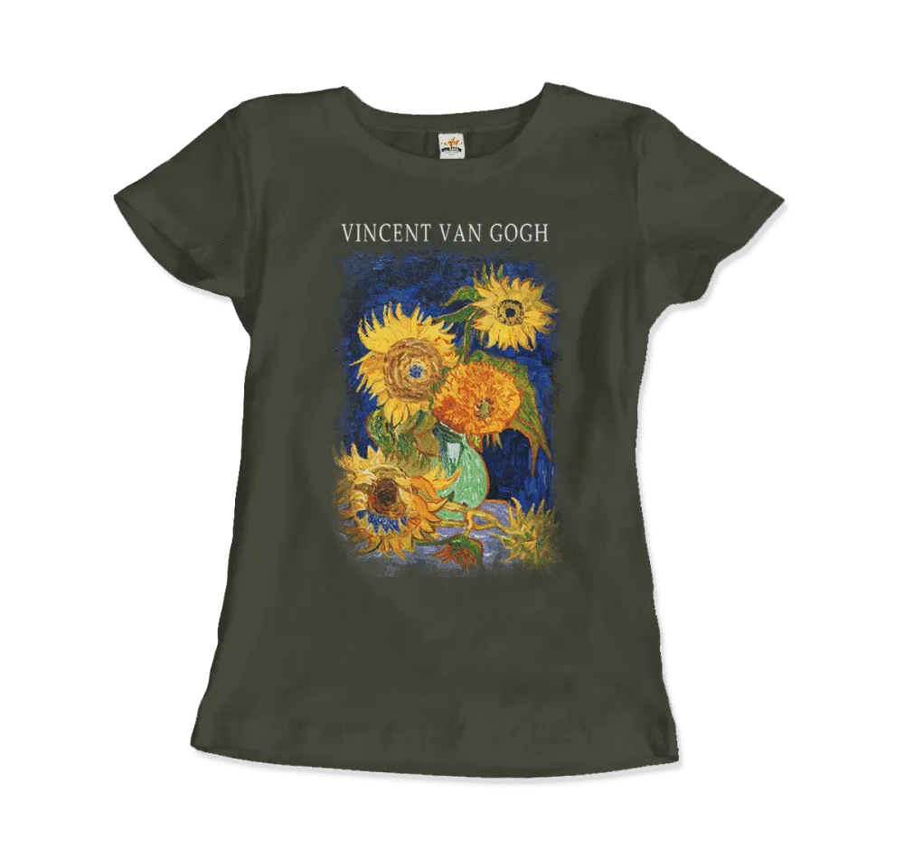 Van Gogh Five Sunflowers 1888, Artwork T-Shirt- 5 Colors