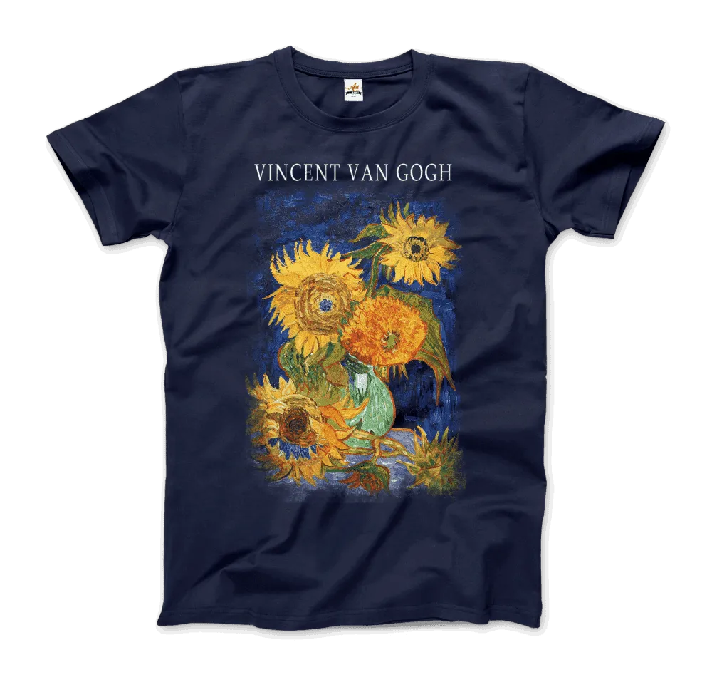 Van Gogh Five Sunflowers 1888, Artwork T-Shirt- 5 Colors