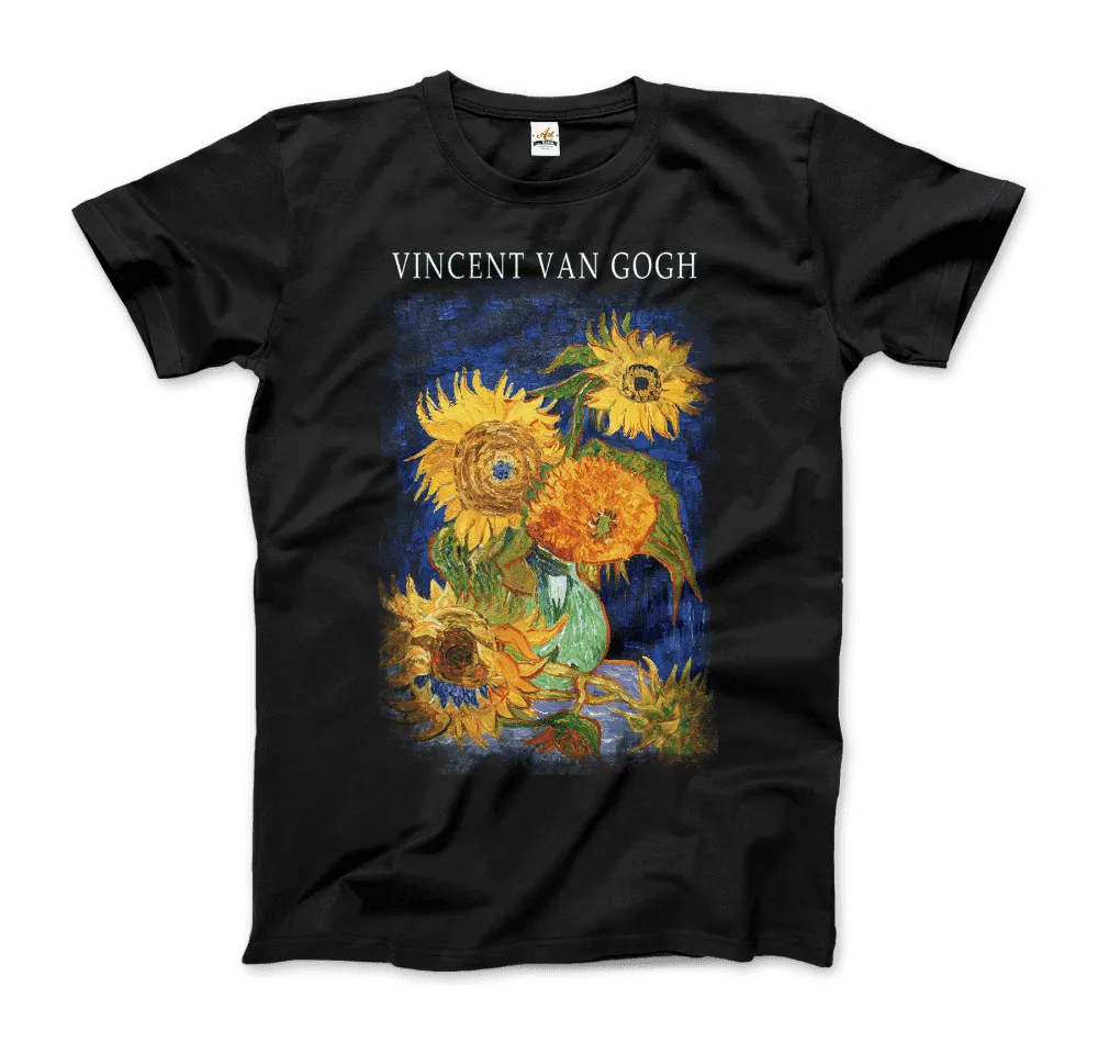 Van Gogh Five Sunflowers 1888, Artwork T-Shirt- 5 Colors