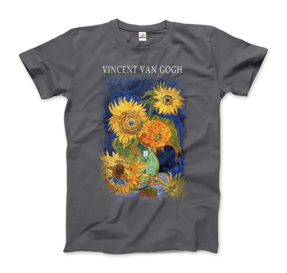 Van Gogh Five Sunflowers 1888, Artwork T-Shirt- 5 Colors