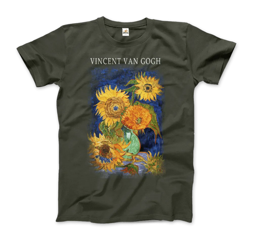 Van Gogh Five Sunflowers 1888, Artwork T-Shirt- 5 Colors