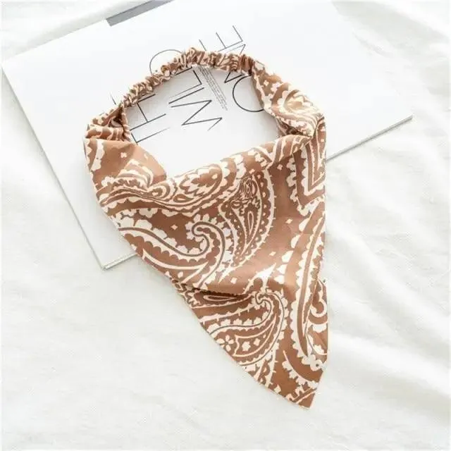 Vintage Style Women's Bandana Hair Band Scarf Print Paisley Bandanas Headwear Wrist Head Wrap Hair Scarf Headwear Hair Accessories Gifts