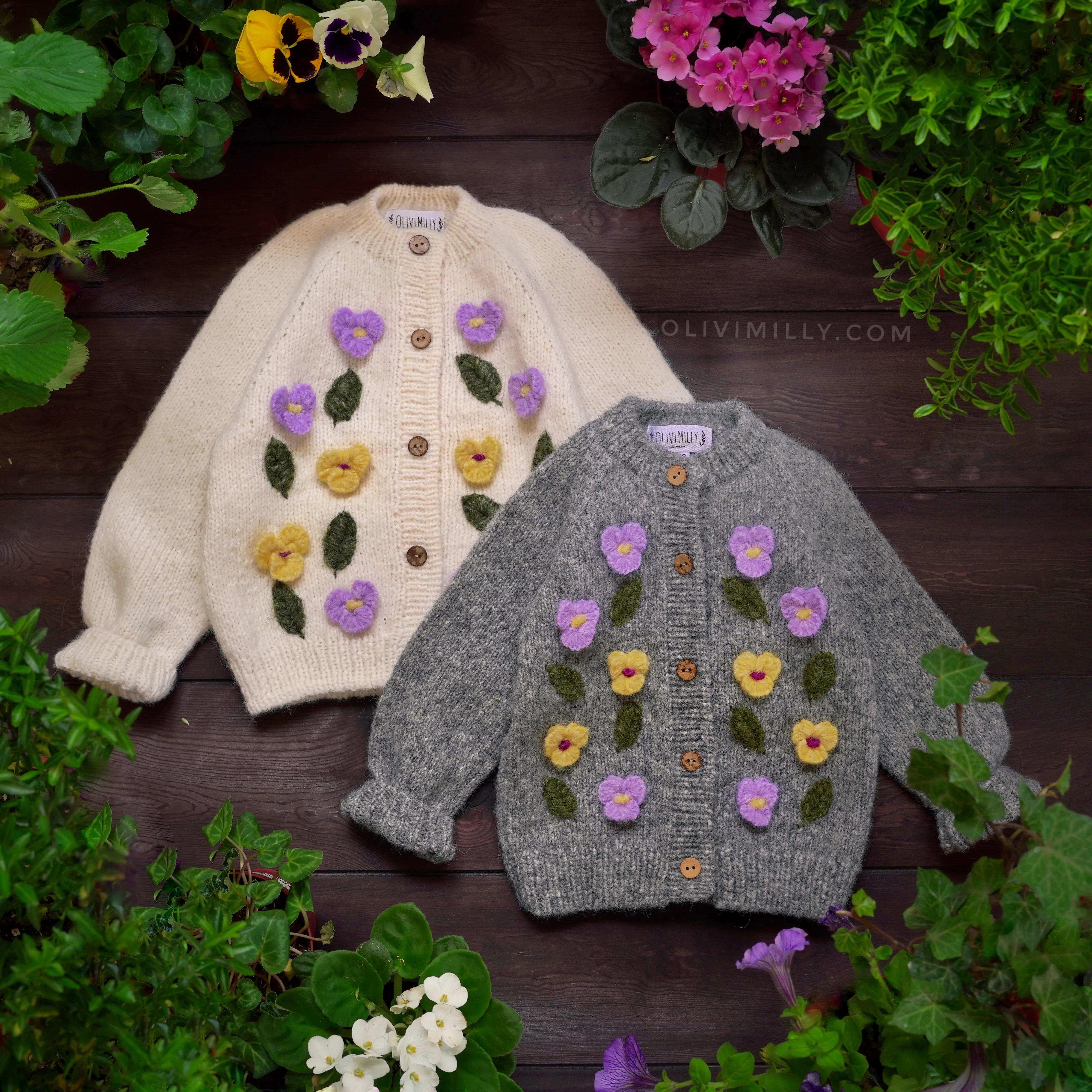 Violets cardigan | Off White