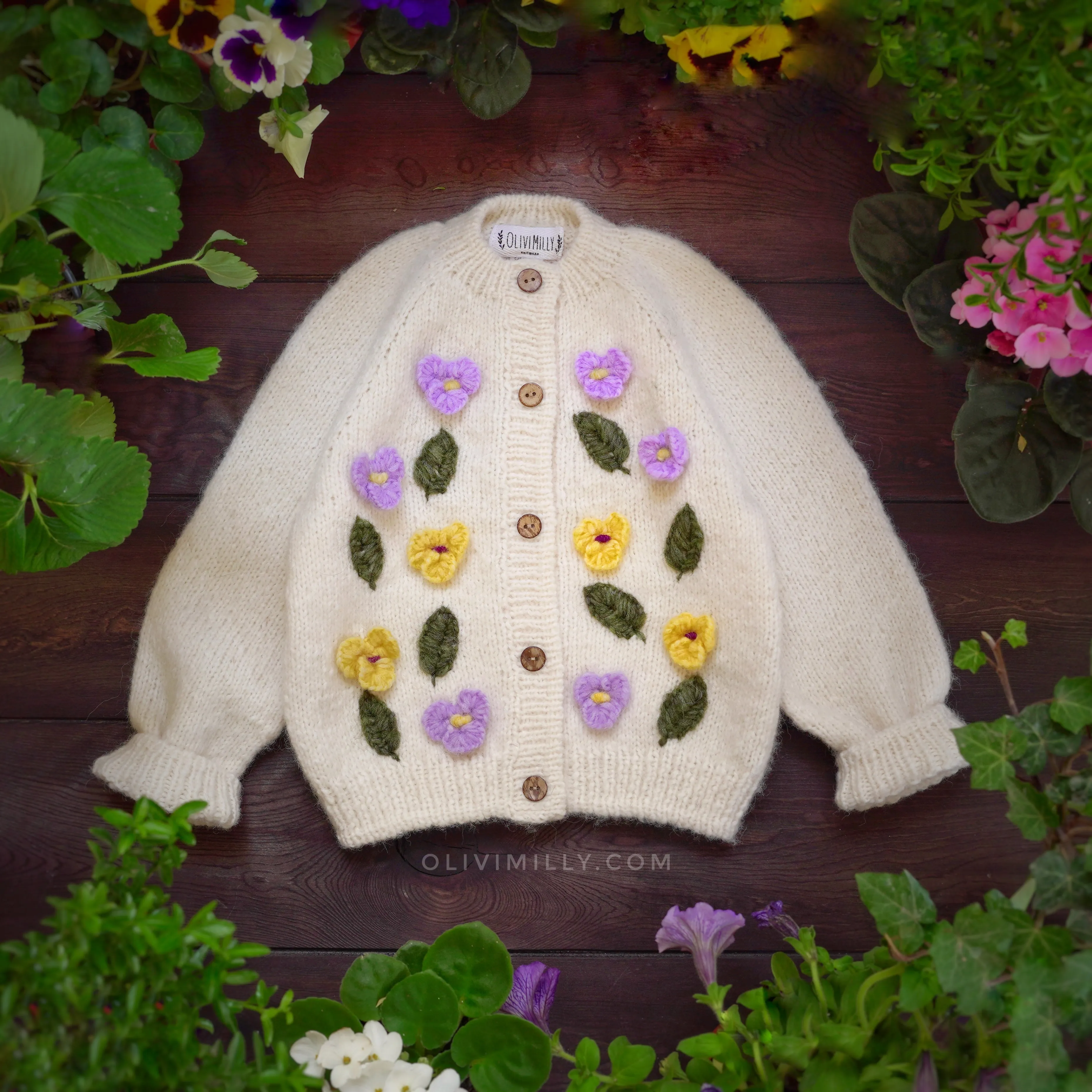 Violets cardigan | Off White