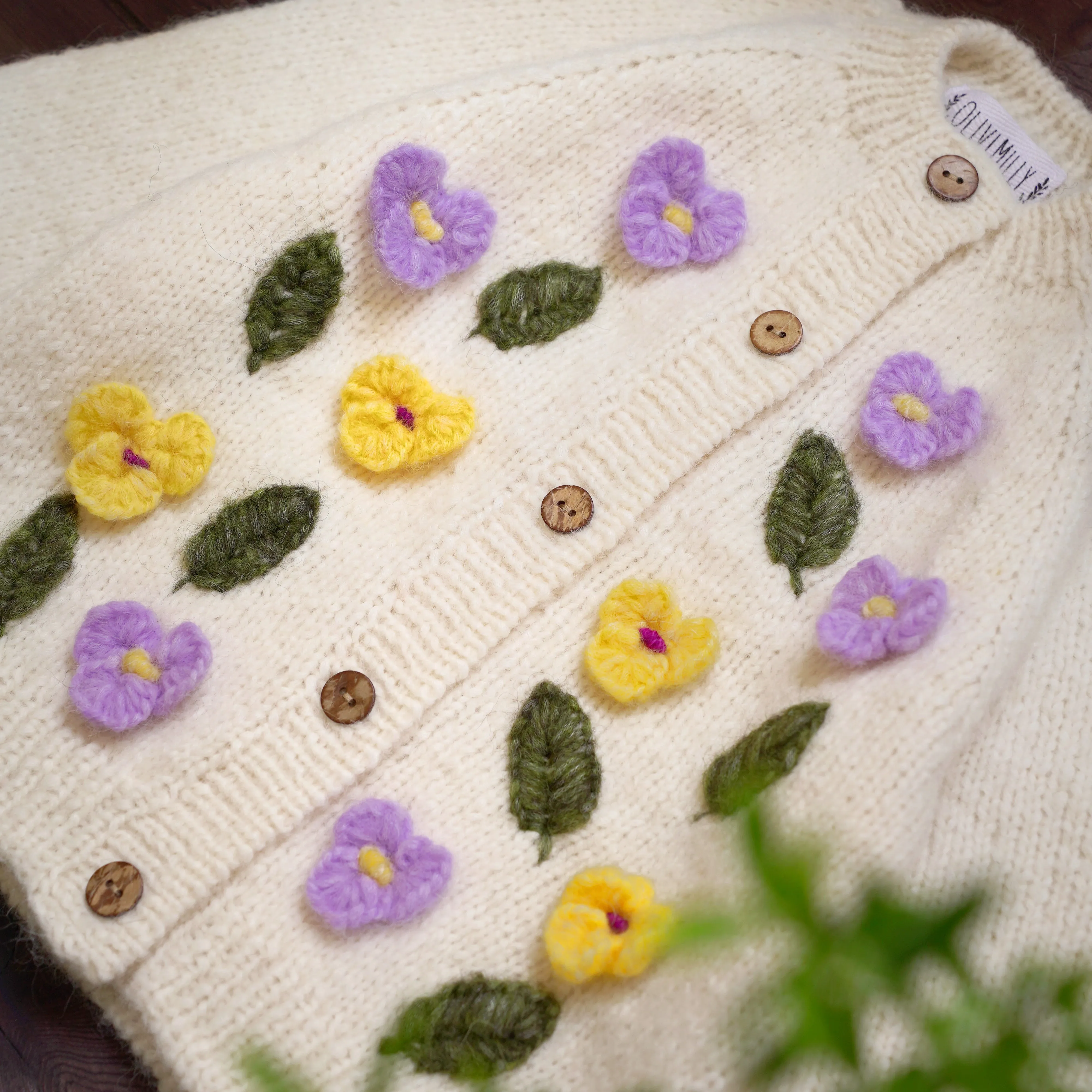 Violets cardigan | Off White
