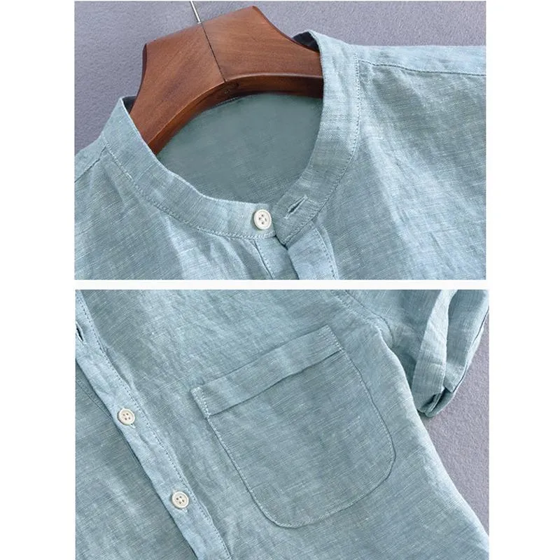West Louis™ Short Sleeve Henley Collar Shirts