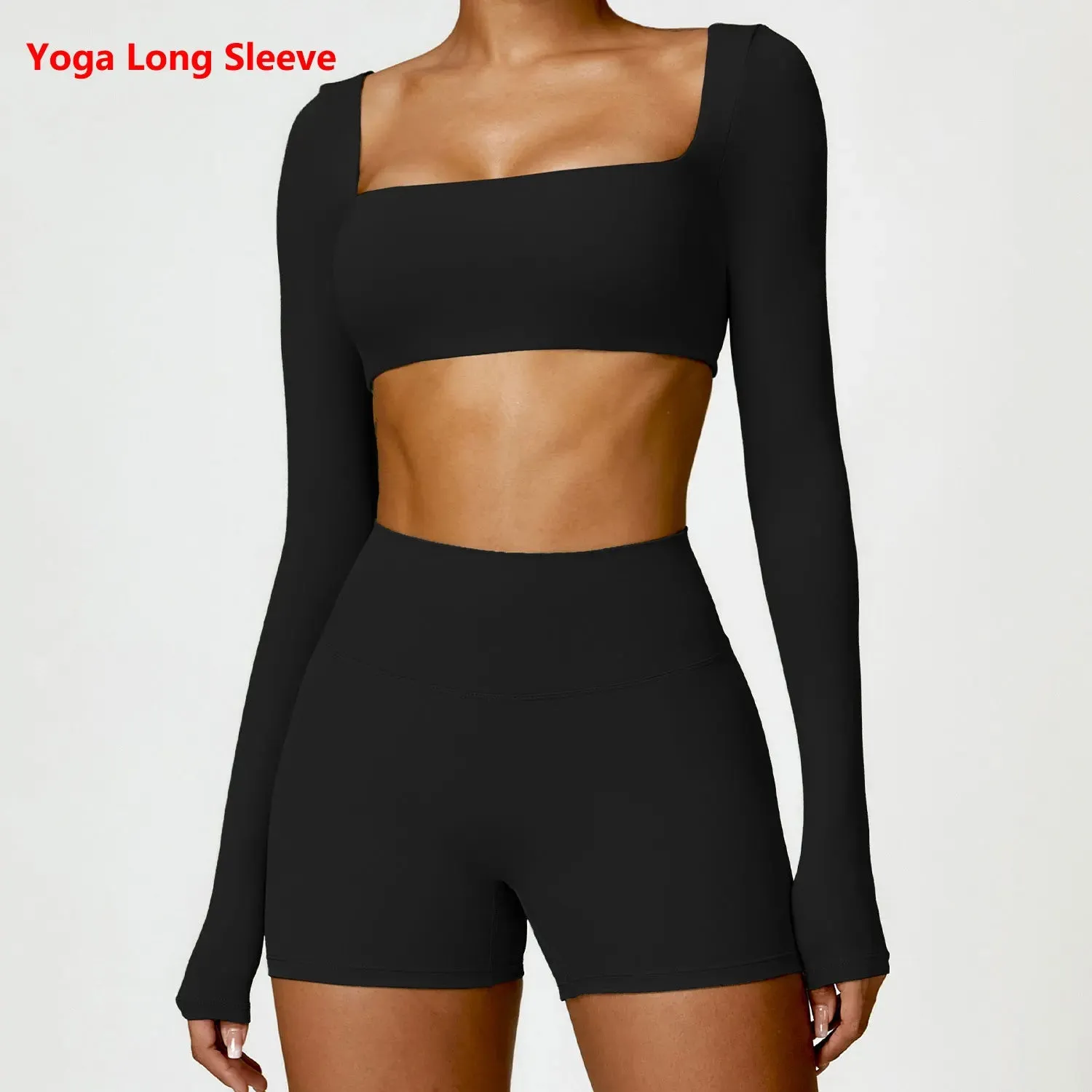 Winter Women's Yoga Long Sleeve Push-Up Fitness Top - Outdoor Running Brushed T-shirt