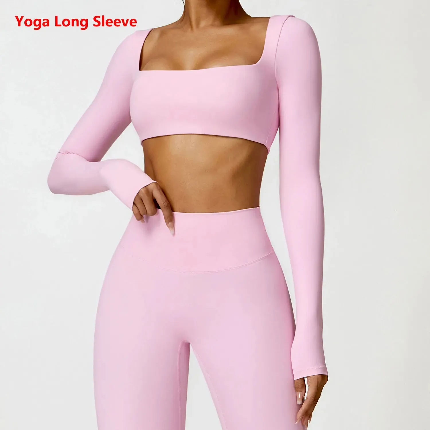 Winter Women's Yoga Long Sleeve Push-Up Fitness Top - Outdoor Running Brushed T-shirt