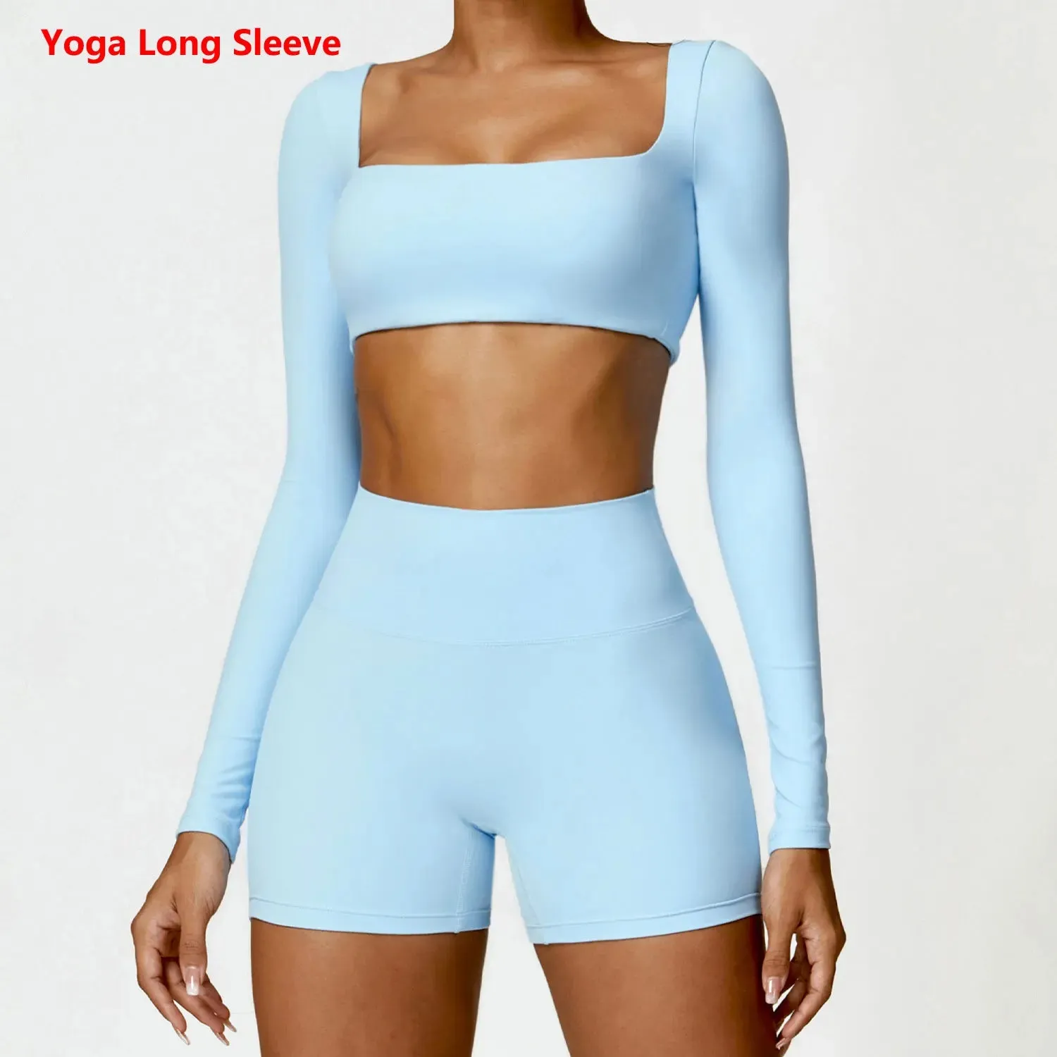 Winter Women's Yoga Long Sleeve Push-Up Fitness Top - Outdoor Running Brushed T-shirt