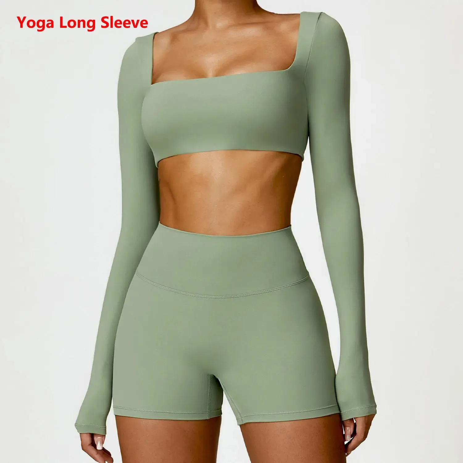 Winter Women's Yoga Long Sleeve Push-Up Fitness Top - Outdoor Running Brushed T-shirt