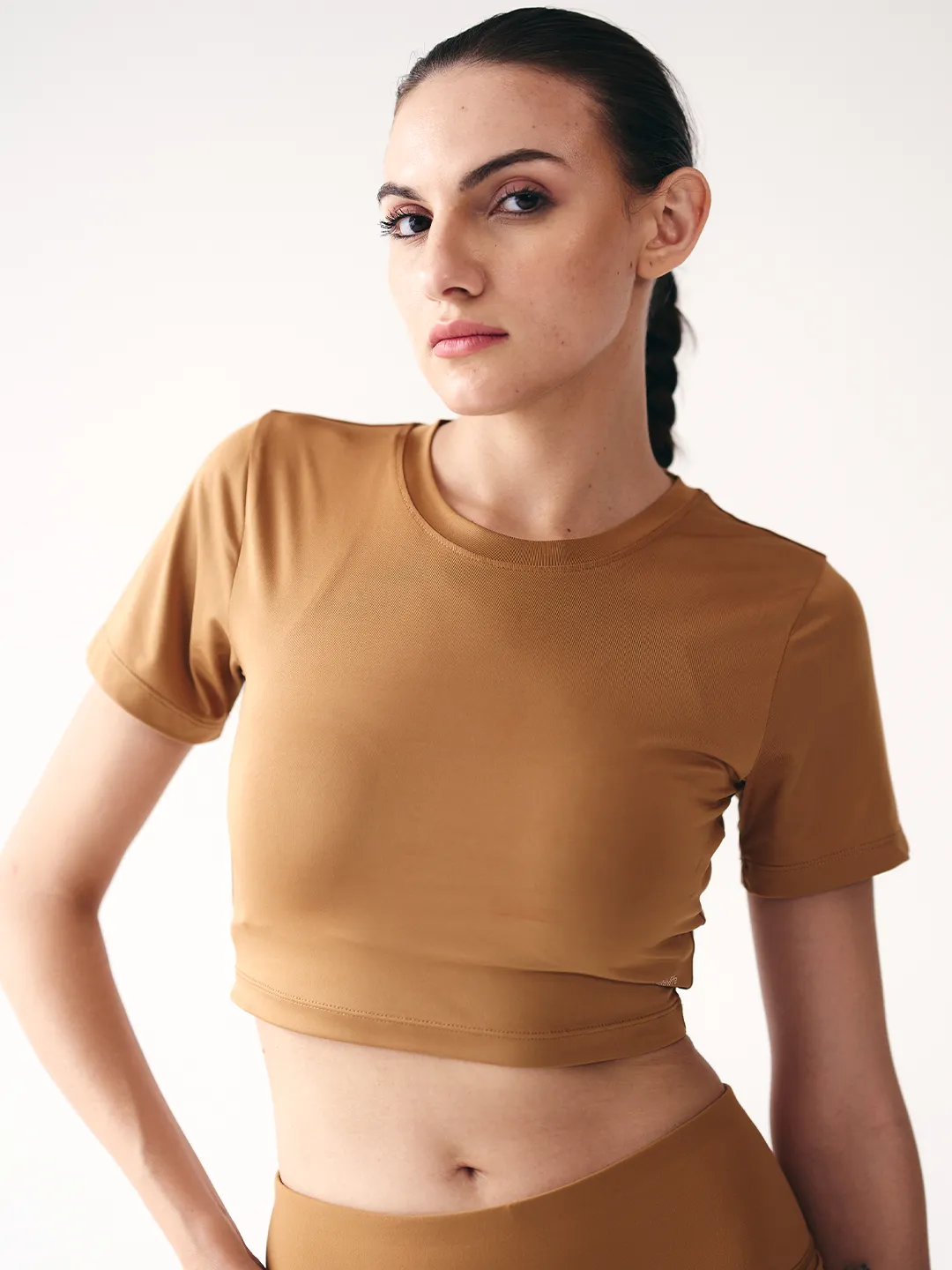 Wise Active Crop Top (Brown)