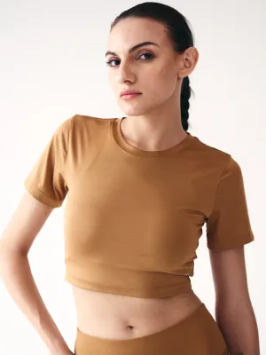 Wise Active Crop Top (Brown)