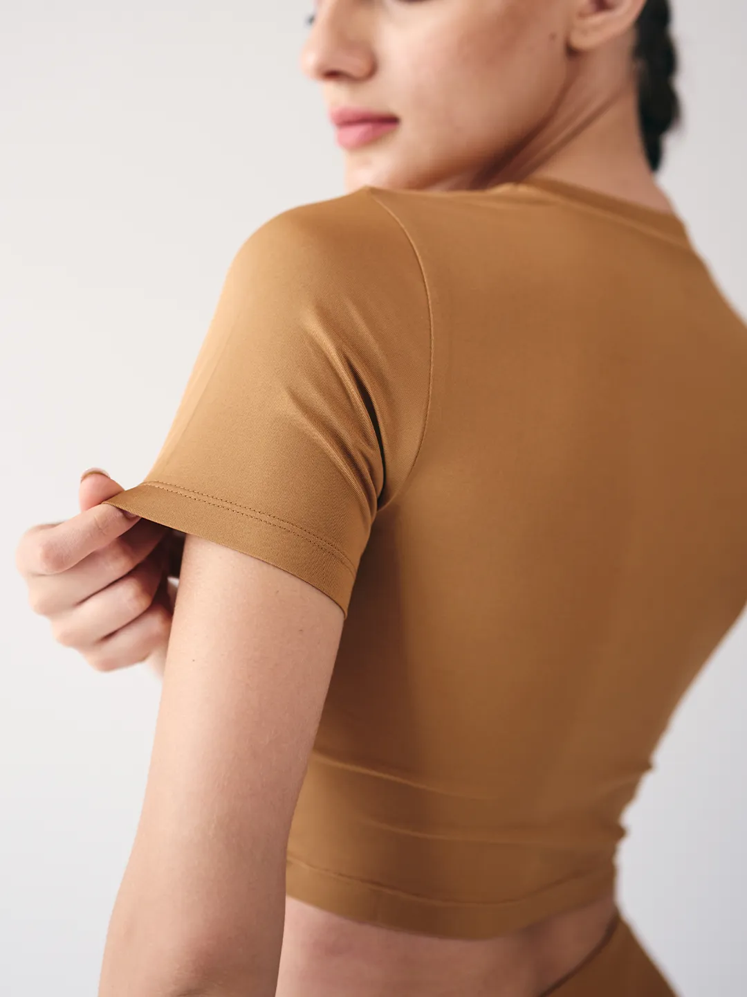 Wise Active Crop Top (Brown)