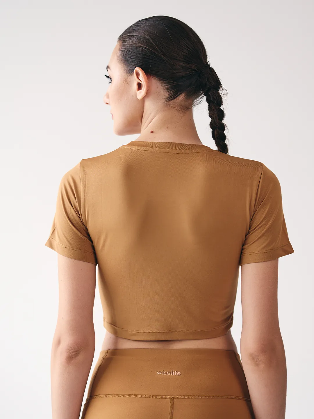 Wise Active Crop Top (Brown)