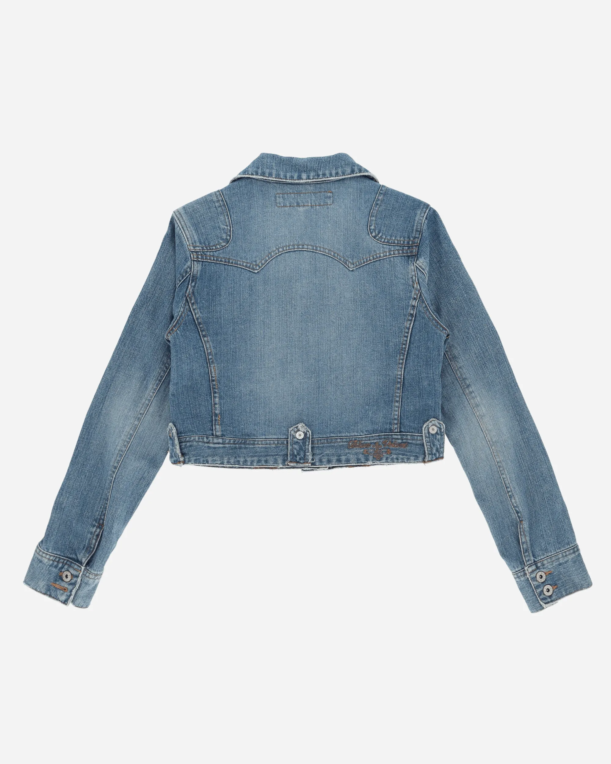 Women's Cropped Denim Jacket Blue